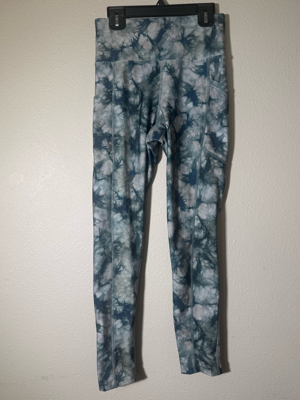 Teal and grey Tie-Dye Leggings
